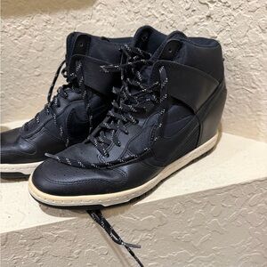 Nike Black High-Top Wedges
